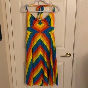 ModCloth Rainbow pride Halter dress